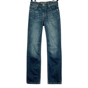 Amplify Skinny Fit Blue Denim Button Closure Straight Leg Jeans Size 16 Regular